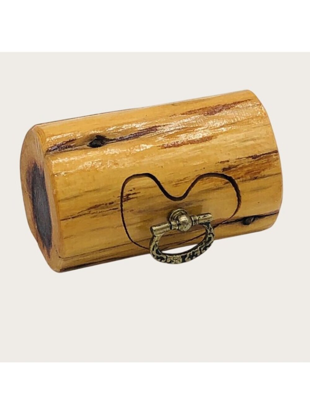 Handcrafted Wooden Trinket Gift Ring Secret Stash Box Cedar New